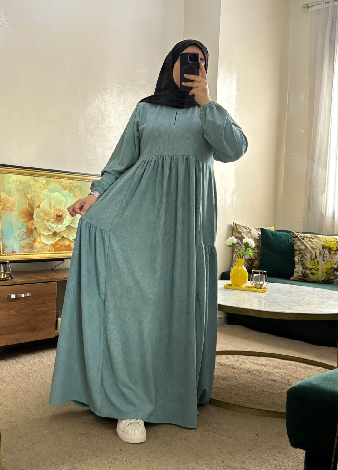 Modest winter abaya