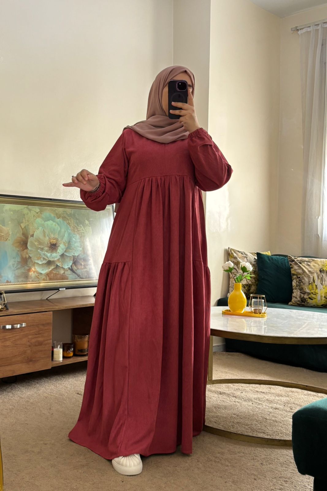 Modest winter abaya