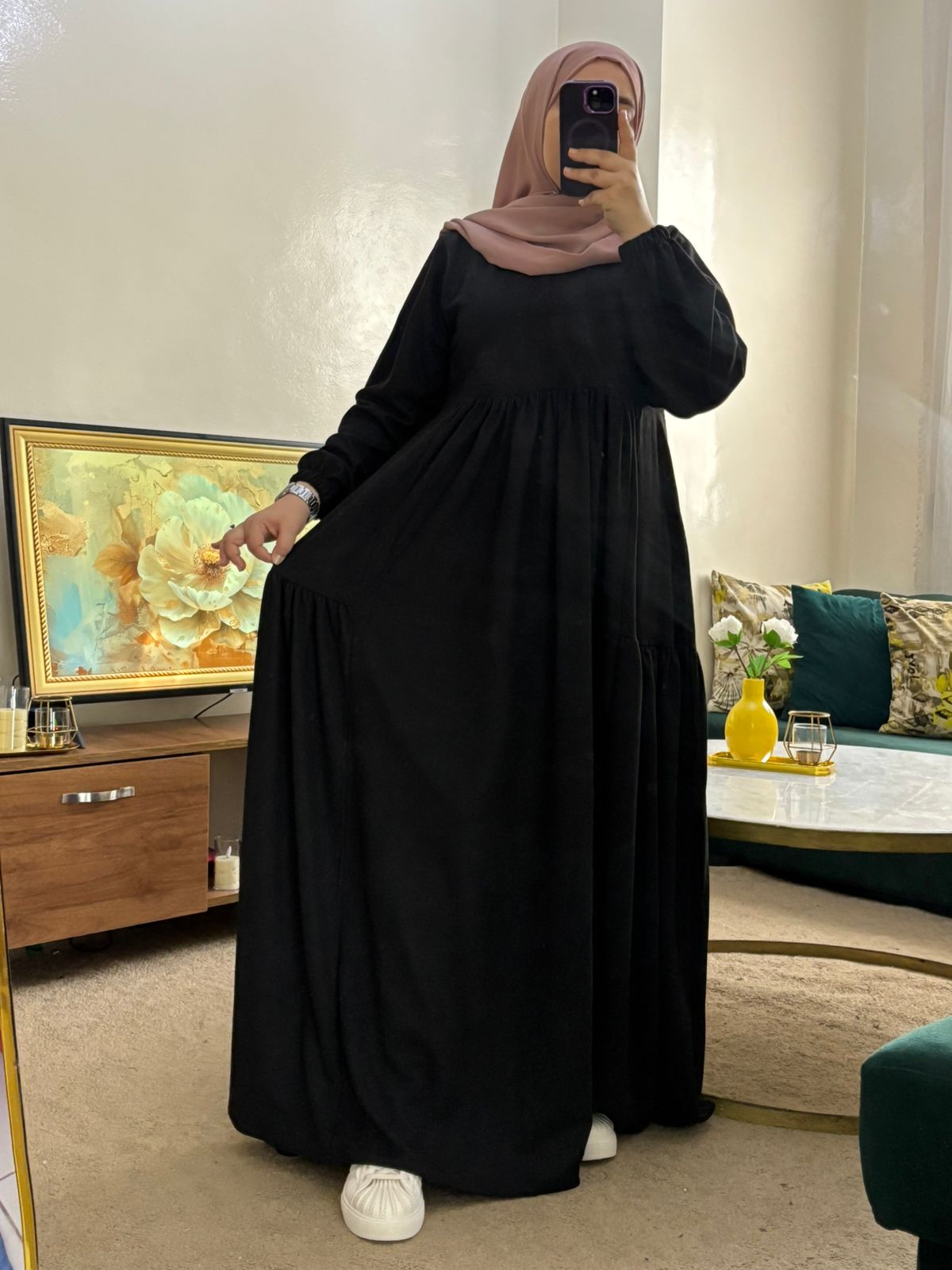 Modest winter abaya