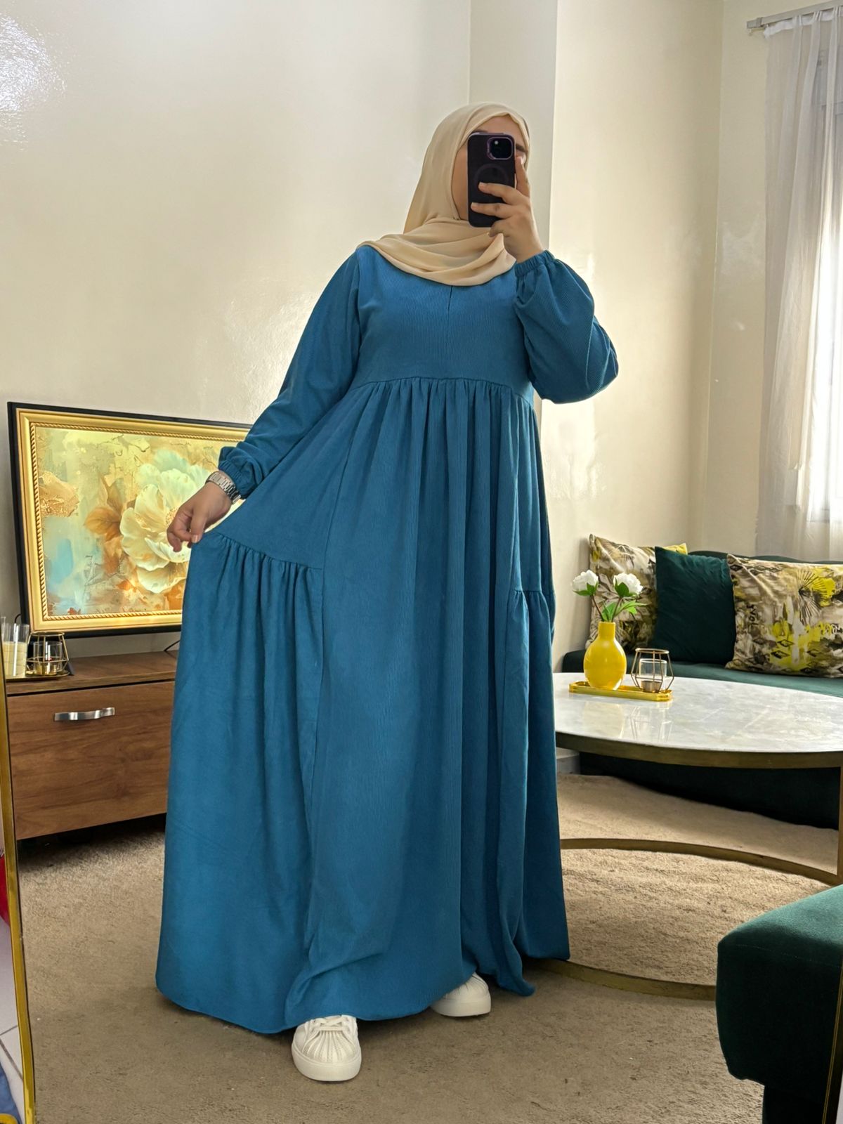 Modest winter abaya