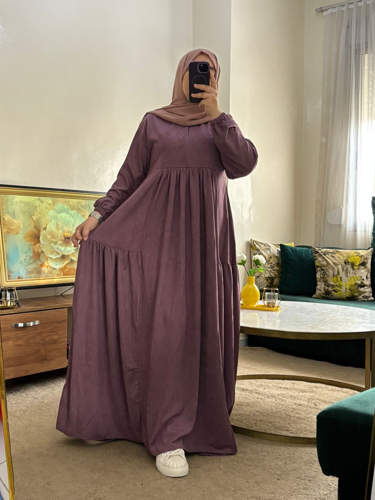 Modest winter abaya